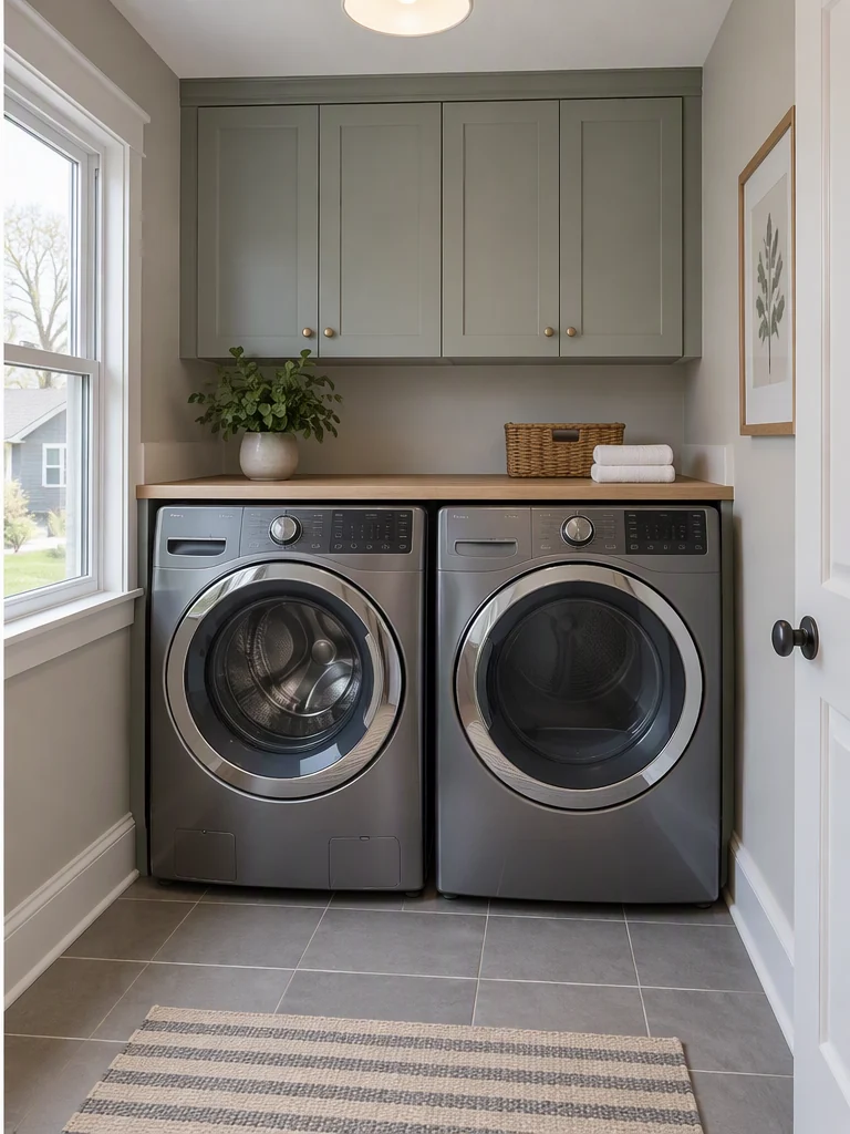 Illustration of laundry setup