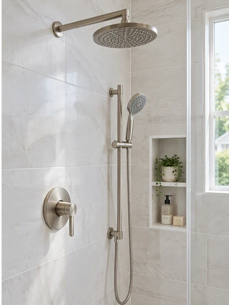 Illustration of shower fixtures