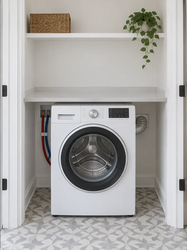 After illustration of laundry appliance installation