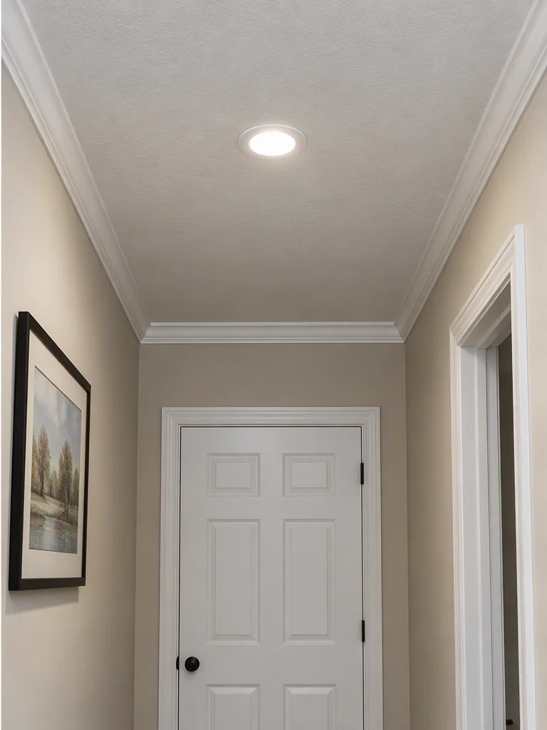 After illustration of hallway lighting update