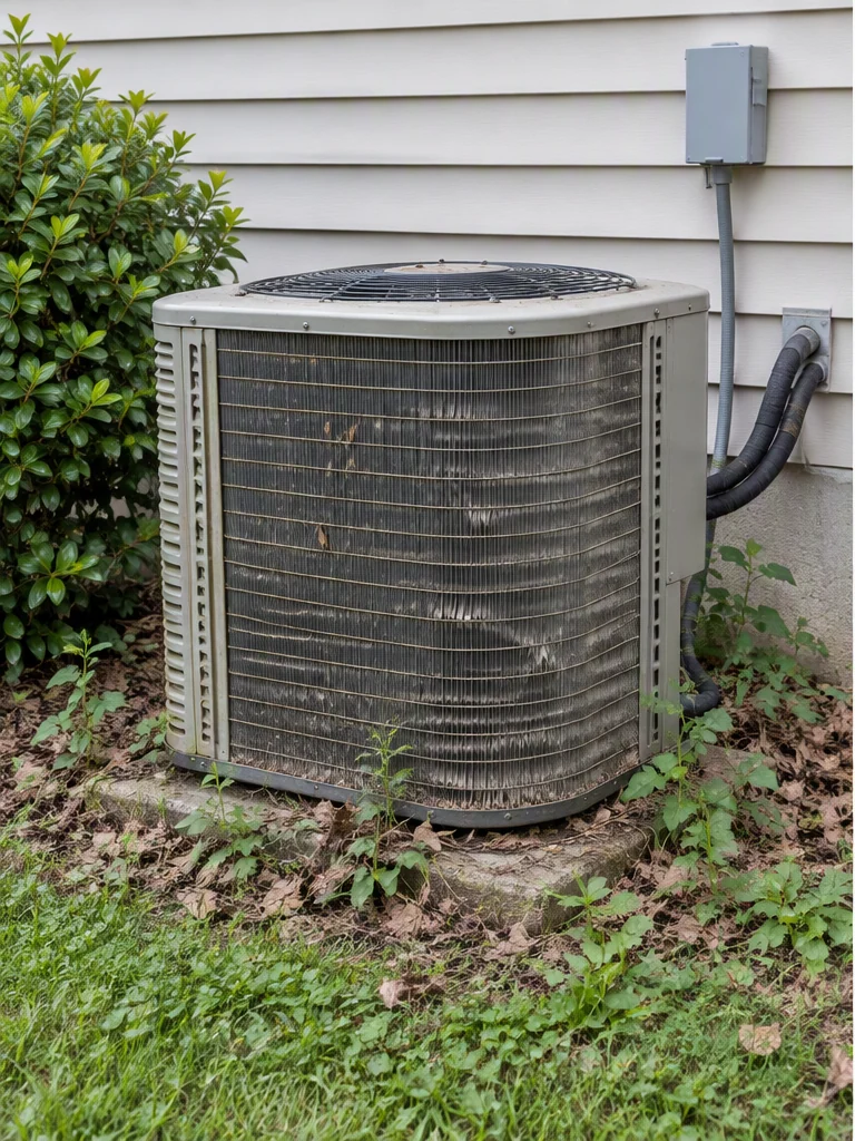 Before illustration of outdoor condenser care