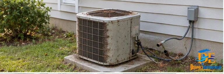 before visual concept for AC installation or replacement