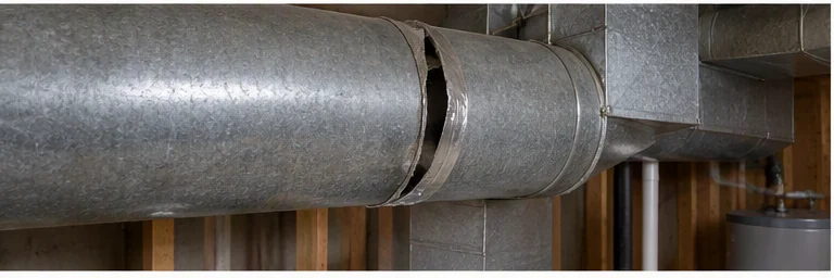 before visual concept for Ductwork inspection or repair