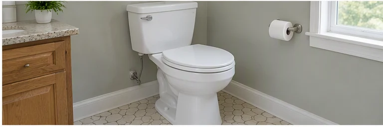after visual concept for Toilet installation or replacement