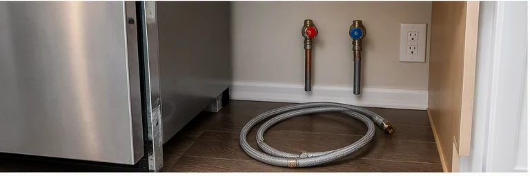 before visual concept for Dishwasher water-line installation