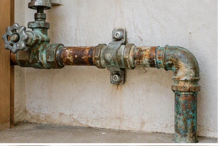 before visual concept for Plumbing inspection