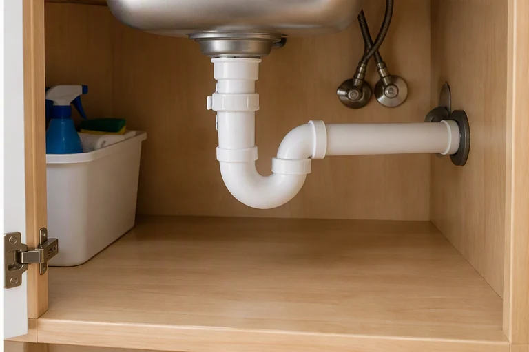 after visual concept for Urgent plumbing leak service request