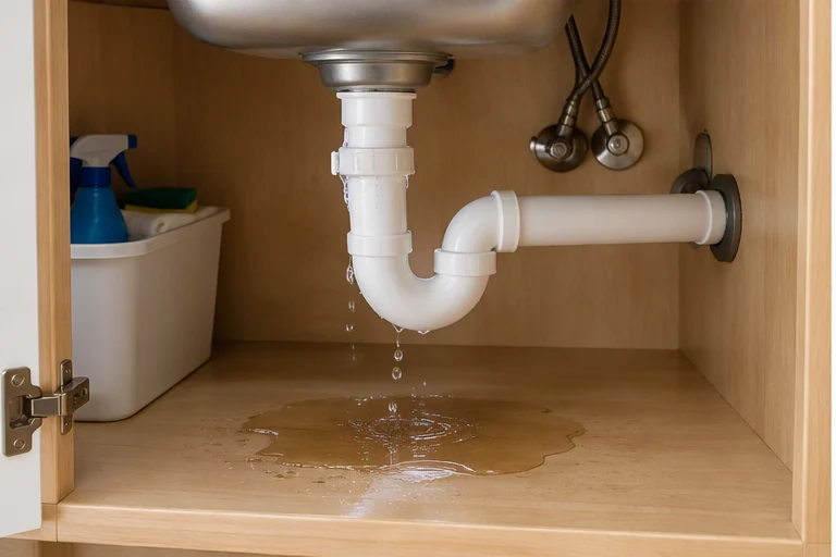 before visual concept for Urgent plumbing leak service request