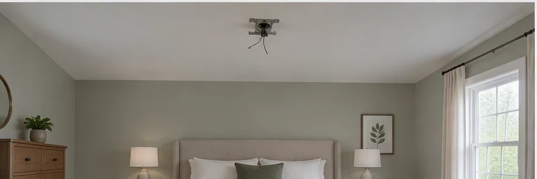 before visual concept for Ceiling fan installation