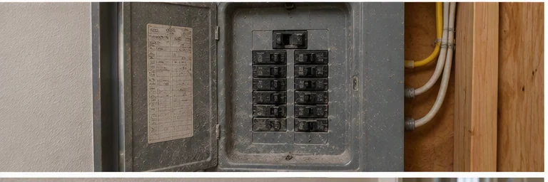 before visual concept for Electrical panel inspection