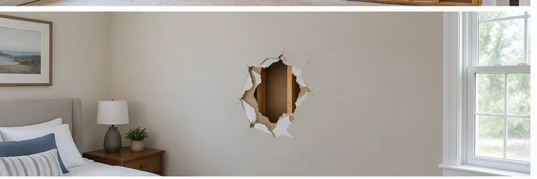 before visual concept for Drywall repair and patching