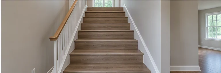 after visual concept for Stair flooring installation