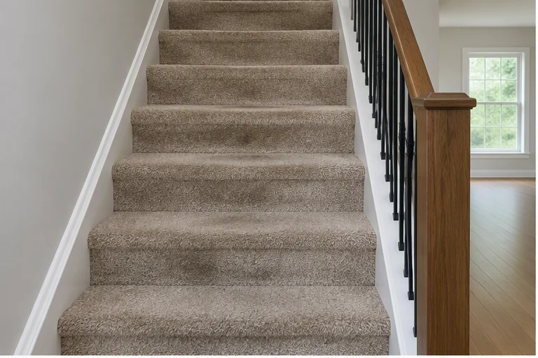 before visual concept for LVP stair installation