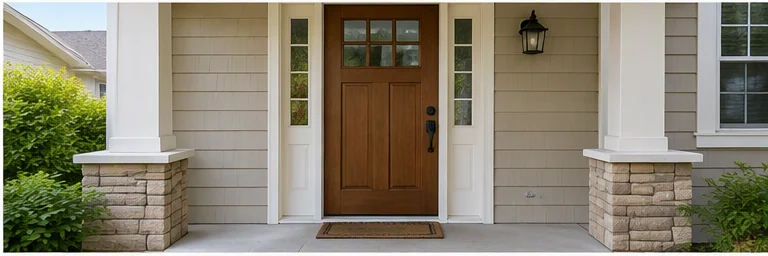 after visual concept for Exterior door installation