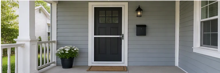 after visual concept for Screen door installation