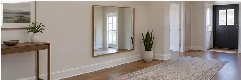 after visual concept for Mirror hanging