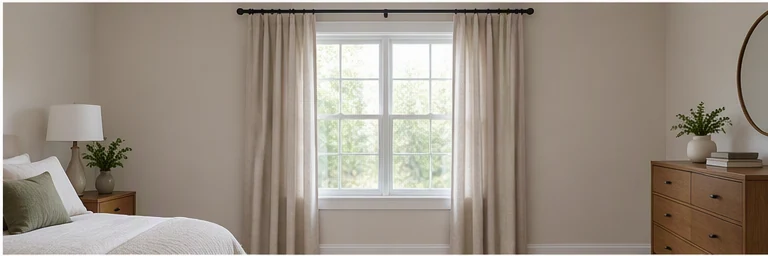 after visual concept for Curtain rod installation