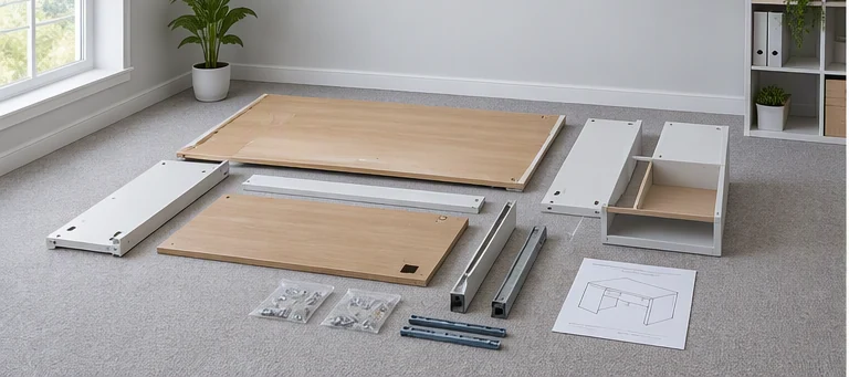 before visual concept for Office furniture assembly