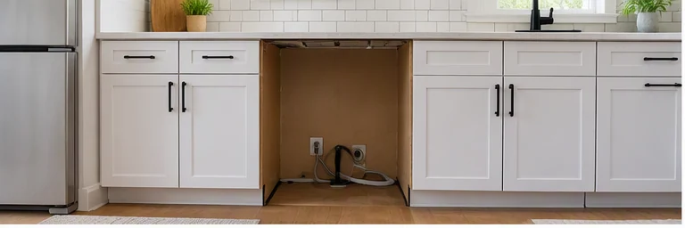 before visual concept for Dishwasher installation or replacement
