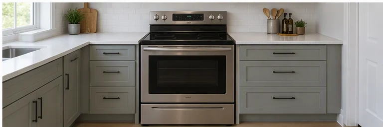 after visual concept for Electric range or stove installation