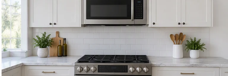 after visual concept for Over-the-range microwave installation