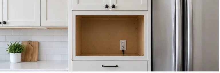 before visual concept for Built-in microwave installation