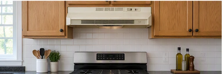 before visual concept for Range hood installation or replacement