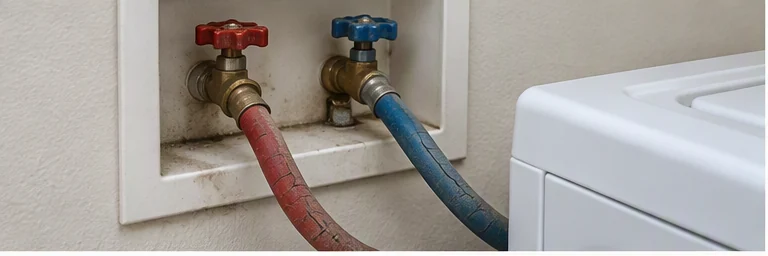 before visual concept for Washer hose inspection and replacement