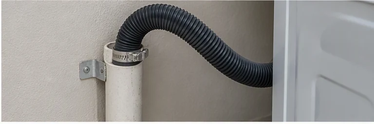 after visual concept for Washer drain hose connection