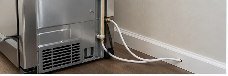 before visual concept for Refrigerator water-line connection
