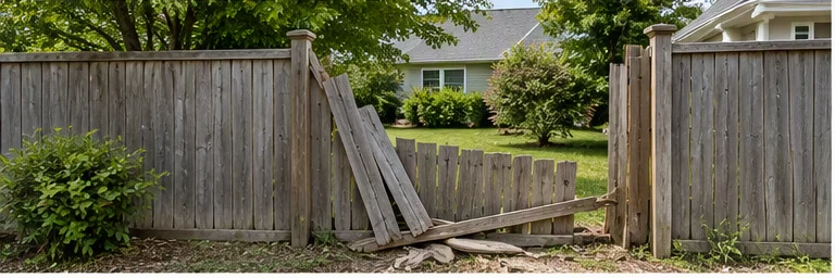 before visual concept for Fence repair