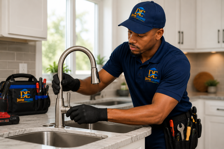 Kitchen faucet installation